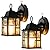 OKELI Dusk to Dawn Outdoor Wall Lights, Exterior Waterproof Lantern, Front Porch Sconce Lighting with Water Ripple Glass Shade, Mini Anti-Rust Wall Lamps Outside Lights for House Garage (2 Pack)