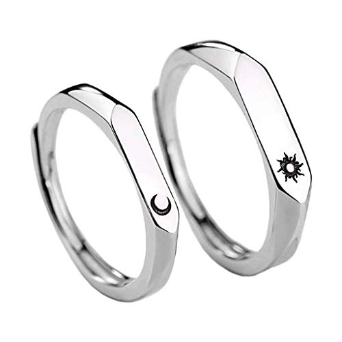 SOFEA Coppia Anello 1 Paio Sun Moon Lovers Rings