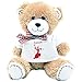 Peluche Nounours avec un Tee shirt Chat flamenco Personnalisable avec un Prénom Exemple Esmeralda