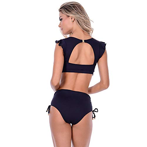 Biquíni Cropped Hot Pants Preto Summer Soul (M)