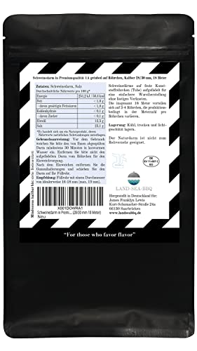 Schweinedarm 28/30 mm 18 Meter in Premiumqualität 1A getubed auf Röhrchen von LAND-SEA-BBQ. Ideal für die Herstellung selbstgemachter Würstchen.