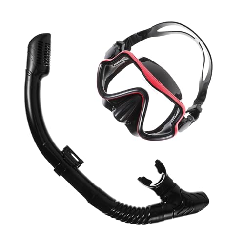 OSOLADY Portable Snorkeling Gear Set Large Frame Mask Leakproof Comfortable Stylish for Adults