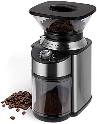 Conical Burr Coffee Grinder, Electric Adjustable Burr Mill with 19 Precise Grind Settings, Electric Coffee Grinder for Drip, Percolator, French Press, American and Turkish Coffee Makers