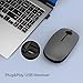 Seenda Wireless Mouse, 2.4GHz Silent Mouse with USB Receiver, 18 month battery life, 1600 DPI Optical Tracking, Portable Computer Mice for Laptop PC Notebook- Black and Grey