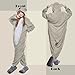 NEWCOSPLAY Unisex Adult Koala Onesie Pajamas Animal One Piece Costume Cosplay Sleepwear (Koala, Medium)