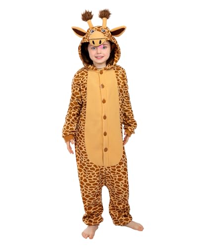 Funidelia | Déguisement Girafe Onesie pour Fille et garçon Taille 7-9 Ans Animaux, Désert - Couleur: Multicolore, Accessoire pour déguisement - Déguisements Amusants pour Vos soirées.