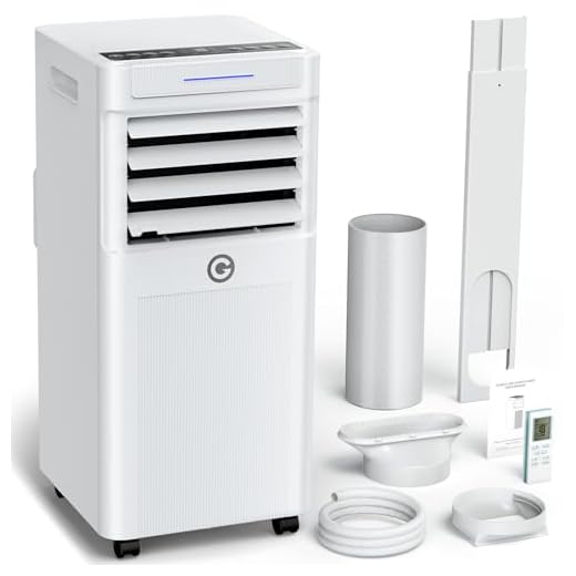 Condizionatore Condizionatore Portatile 9000 BTU con Deumidificatore 4 in 1, Ventilatore di Raffreddamento a 2 Velocità, Display Digitale e Telecomando, Kit Finestra, Timer 24 Ore Per Stanze Fino a 25 m²/78m³