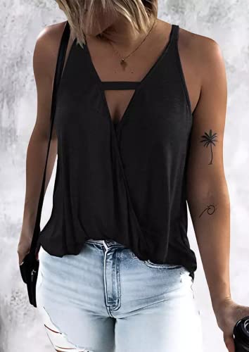 MHTOR Hollow Out Wrap Sleeveless Camisole Summer Vacation Loose Tank Top Holiday Sleeveless Shirt Casual Vest Women Tank Top3