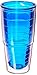 Tervis 1037260 Clear & Colorful Insulated Tumbler, 24 oz Tritan, Sapphire