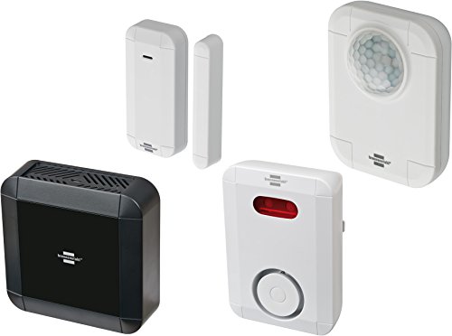 Bild zu Brennenstuhl BrematicPRO Starter Set Sicherheit (Smart Home Set: Smart Home Zentrale, 1x Funk Tür-/Fensterkontakt, 1x Funk-Bewegungsmelder, 1x Funk-Sirene)