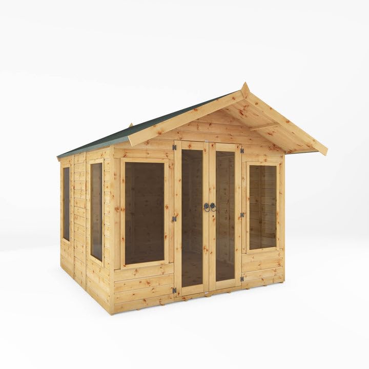 WALTONS 8 x 8 Sussex Summerhouse | Apex Roof | Shiplap Tongue and Groove | Wooden Garden Room Summerhouse | 10 Year Anti Rot Guarantee | 8 x 8 8ft 8ft
