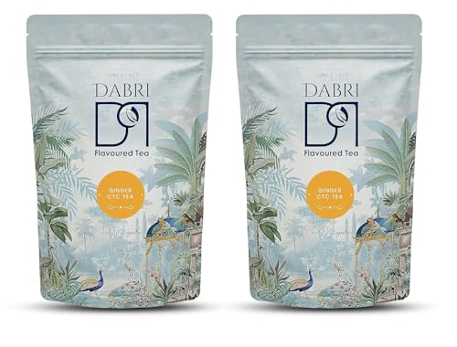 Image of DABRI Ginger Premium CTC Tea| Adrak chai powder 500 gms combo | Pack of 2 x 250Gm Each Pouch | Natural dried ginger | No preservatives | Promotes better blood circulation | Improved strength & Energy