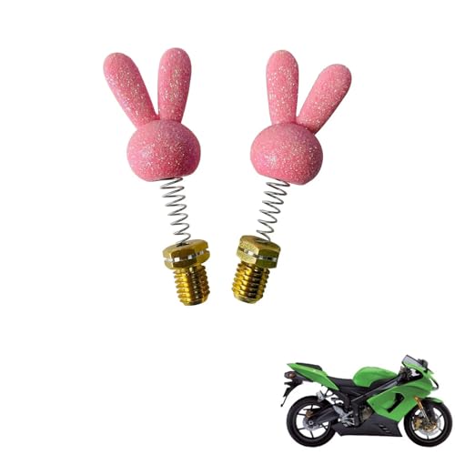 2PCS motorrad spiegel blindstopfen kompatibel mit Kawasaki Ninja ZX-6R,weichem Gummipads, tuning dekorativem zubehör(pink)