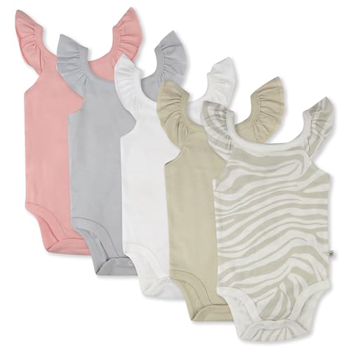 Image of HonestBaby Cami Bodysuits One-piece 100% Organic Cotton for Baby Girls