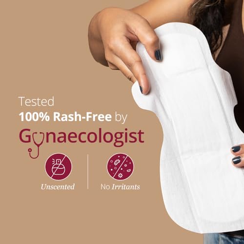 Carmesi Sensitive Sanitary Pads - Pack of 30 Pads (XL) - Certified 100% Rash-Free by Gynecologist - Natural Plant Top Sheet - No Fragrance, No Chlorine - With Disposal Bags - Image 3