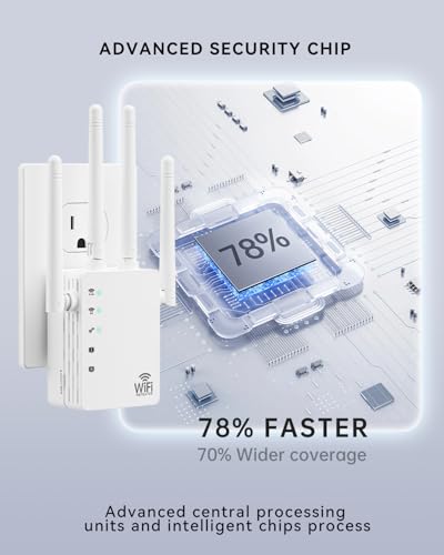 Image of 2025 WiFi Extenders Signal Booster with Dual Band 5GHz /2.4GHz, Long Range Up to 13888 sq. ft & 150+ Devices, Internet Extender WiFi Booster, WiFi Extenders Signal Booster for Home and Outdoors