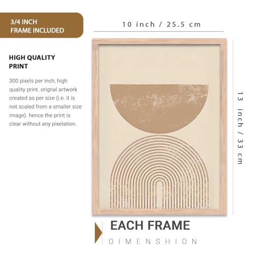 Image of kotart Boho Art Home Decoration Painting | Paintings With Frame For Living Room Bed Room Hotel Wall Decor Digital Reprint Set of 3 (10X13 inch)