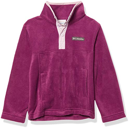 Image of Columbia Youth Steens MTN 1 /4 Snap Fleece Pull-Over, Soft Fleece, Classic Fit Plum