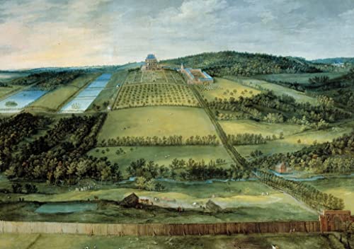 Toile paysage château Mariemont Jan Brueghel l'Ancien pour une ambiance de bureau élégante 60x90