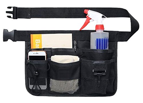 NYSh エプロンバッグ 仕事用 小物入れ 腰袋 作業用 ポケット 工具袋 ウエストポーチ (ブラック) NYSh エプロンバッグ 仕事用 小物入れ 腰袋 作業用 ポケット 工具袋 ウエストポーチ (ブラック)