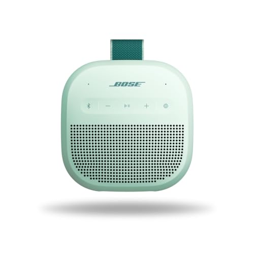 Image of Bose SoundLink Micro Portable Bluetooth Speaker (2nd Gen), Wireless Outdoor Speaker, Up to 12 Hours Battery Life, Waterproof and Dustproof, Dewdrop Mint - Limited Edition Color