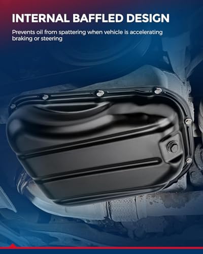 Image of KAX 265-833 Transmission Oil Pan Replacement for 62TE 6-Speed Automatic Transmission, Chrysler Pacifica, 200, Sebring, Town Country, Dodge Avenger, Journey, Grand Caravan