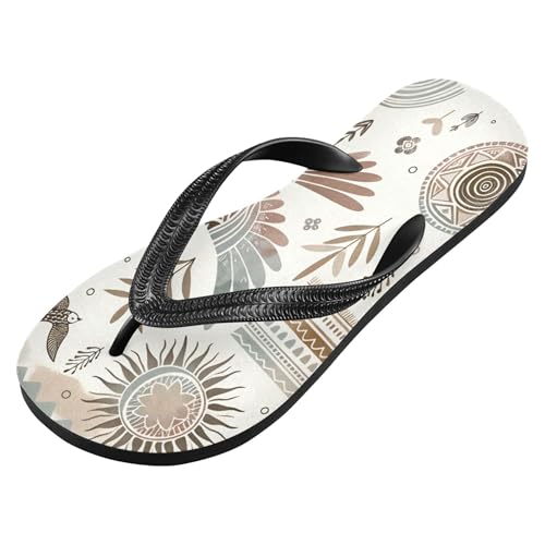 Burbuja Boho Pattern Flip Flops for Women Men, Soft Thong Sandals Rubber Slippers for Pool Beach Essentials2