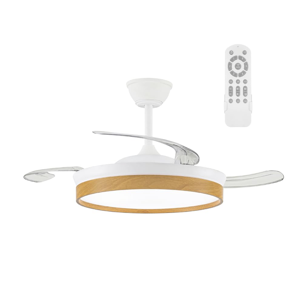 wonderlamp Cosmatos 45W CCT Dim 3000-4000 LED Fan with Retractable Blades - 5000K 4400LM IP20