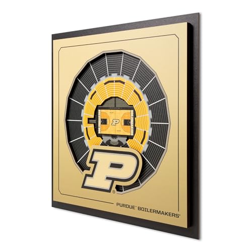 Image of YouTheFan Officially-licensed NCAA Stadium Series 3D Wall Art - multi-layer team stadium replica, detailed sports fan gift, indoor decor