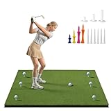 Commercial Grade Nylon Golf Hitting Mat 4'X5' | Thick Heavy Duty Nylon & Premium NBR Foam | Durable & Withstand 500,000 Shots | Superb Cushioning | No Residual | Indoor/Outdoor/Simulater