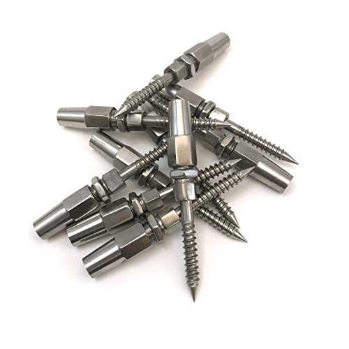 Swageless Lag Screw Terminal Stainless Steel Marine Grade T316 for 1/8" Cable (Lot of 10) Swageless Lag Screw Terminal Stainless Steel Marine Grade T316 for 1/8" Cable (Lot of 10)