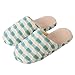 Skyinbags Pantofole da Donna,Donne Winter Cotton Slippers Indoor Autunno Caldo Morbido Peluche Muto Non-Slip Scivoli Verdi Flops Scarpe Lavabili per Signore Camera da Letto Scarpe Domestiche,37