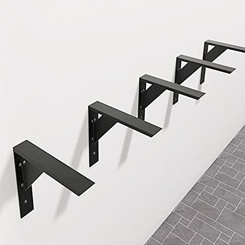 Heavy Duty Shelf Brackets 2 Pack 16" X 10" X 2 1/5" Steel Countertop Support Bracket L Brackets Mantel Bracket For Wood Granite Quartz Countertop #TOP6