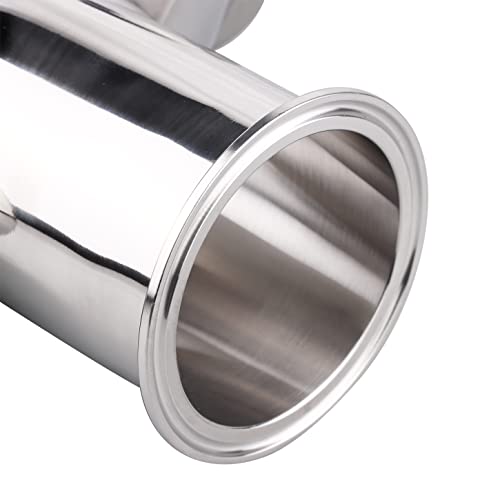 Image of DERNORD Tri Clamp Wye Clamp End True Y Type Cross Tee Tube Stainless Steel 304 Three Way Elbow 3 Inch Pipe OD