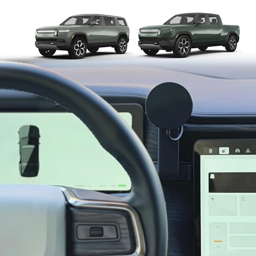 TWRAPS Dashboard Phone Holder for Rivian R1S & R1T iPhone and Other Phone Cases No Glue or Screws Secure Anchor Behind Screen on Dash Accessory for Rivian 2021-2026 (Magnetic Charger)