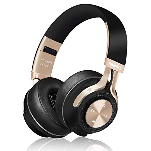 Bluetooth Headphones, Riwbox XBT-880 Wireless Bluetooth Headphones Over Ear with Microphone and Volume