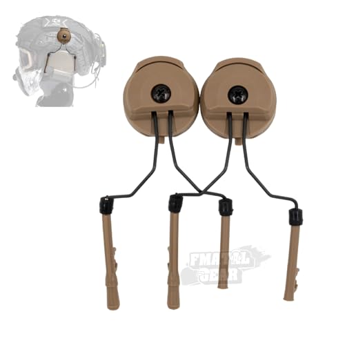 FMATAL GEAR Tactical Headset ARC Rail Adapter | Airsoft | Hunting | Shooting (BK)