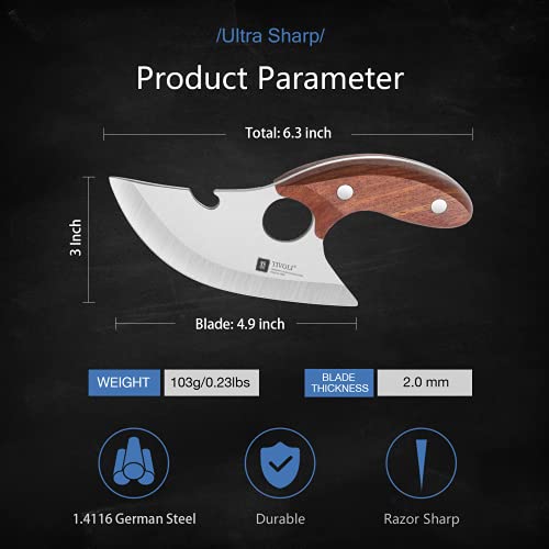 Tivoli Small Chef Knife With Full Tang Rosewood Handle And Gift Box For Family&Restaurant #TOP2