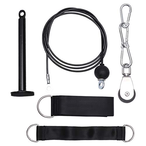 IMIKEYA Sistema de polia de cabos, corda de treinamento de tríceps, pino de carregamento sólido para