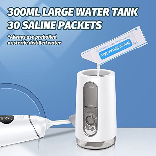 Rejoeven Nasal Irrigation,Sinus Rinse Electric Neti Pot For Nasal Congestion Relief, 4 Modes,Ipx7 Waterproof Portable Nose Cleaner With 30 Saline Packets For Travel Home #TOP3