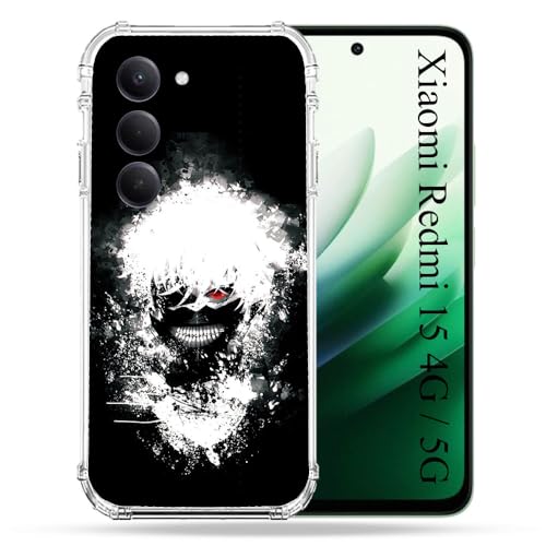 Coque Xiaomi Redmi 15 5G Tokyo Ghoul Kaneki anti-choc protège l'appareil photo
