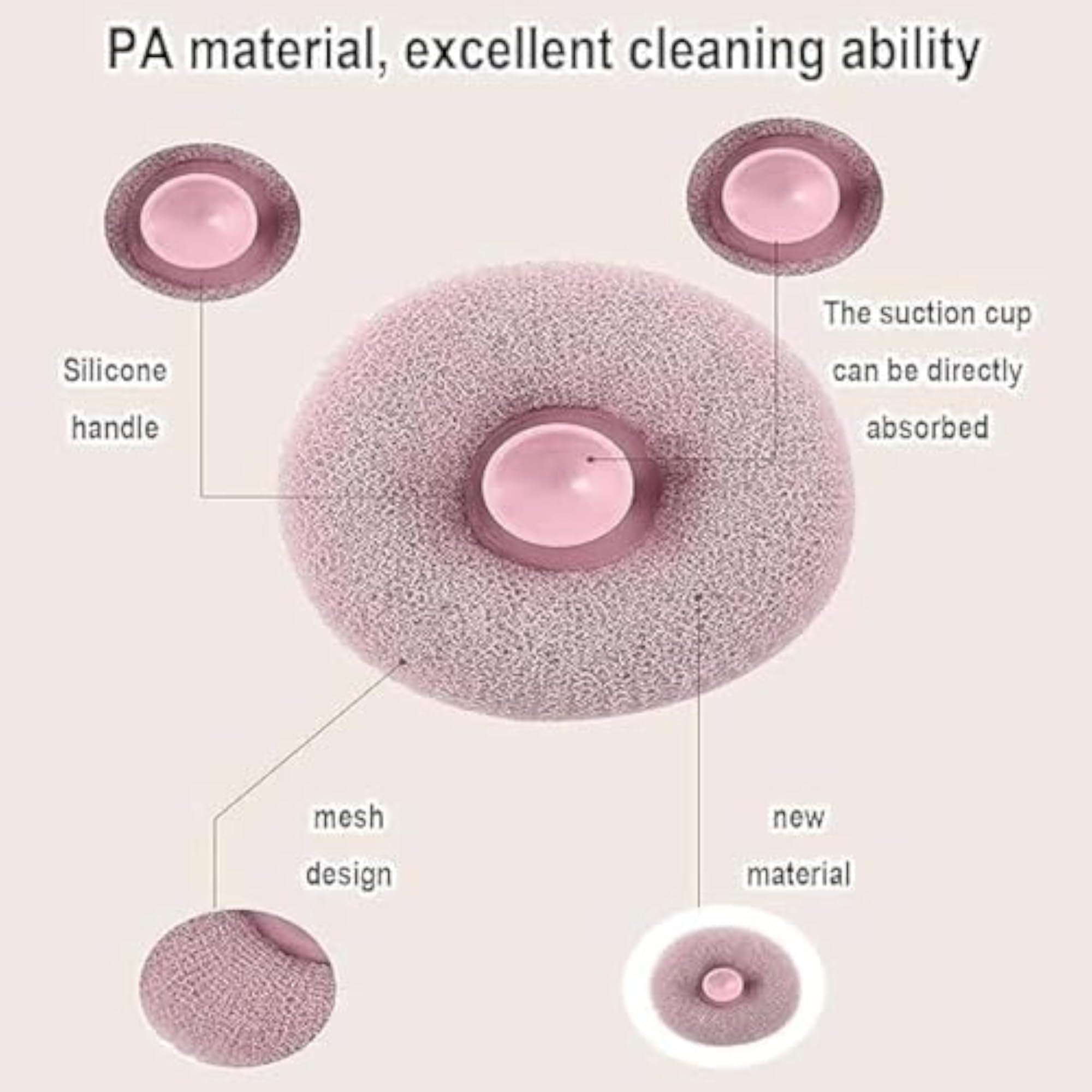 Super Soft Bath Loofah with Suction Cup