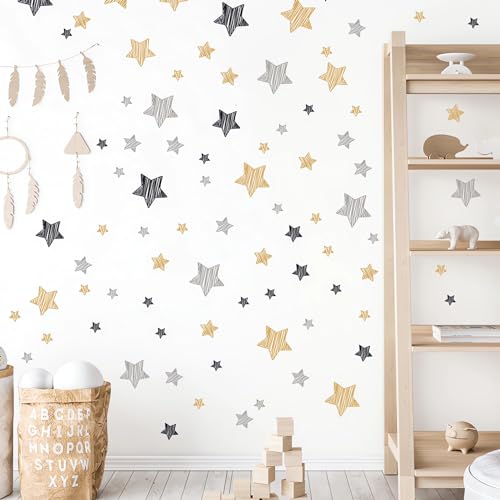 Vinilos Decorativos Estrellas Doradas, Negros y Grises miniatura 1