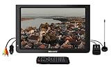 MILANIX 12.1' Portable Widescreen LED TV Rechargeable Battery Operated with HDMI, VGA, MMC, FM, USB/SD Card Slot, Built in Digital Tuner, AV Inputs, and Remote Control