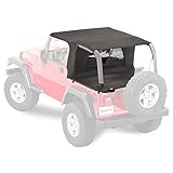 MasterTop Ultimate Summer Combo in Black Twill Fabric| Fits 1997-2002 Jeep TJ Wranglers|Bimini Plus Top, Wind Stopper Plus and Tonneau| Requires Header channel & Dr Surrounds for install|14814224