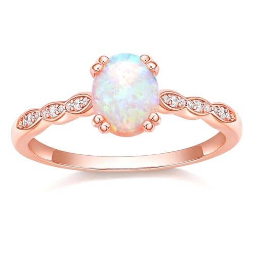TIGRADE 2CT Engagement Ring for Women Created Lemon Green Fire Oval Opal Wedding Band Halo Promise Ring Size 4-11