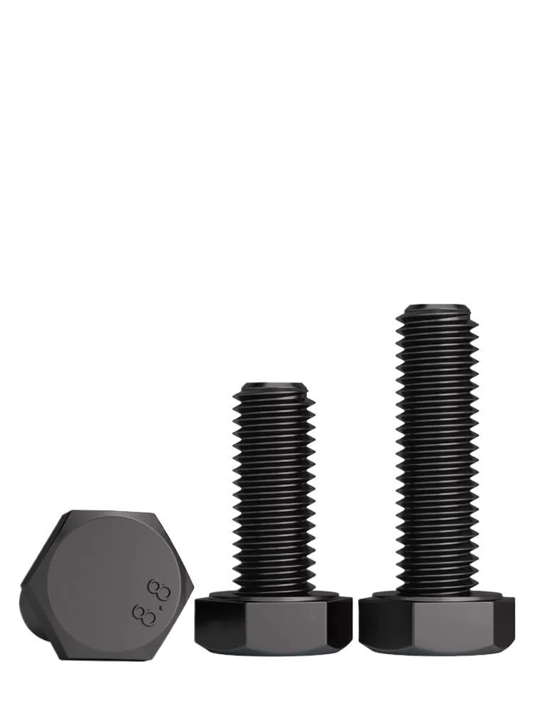 M7 noir 8,8 boulons à tête hexagonale en acier pas de vis 1,0 (50,M7-1.0 x 12mm)