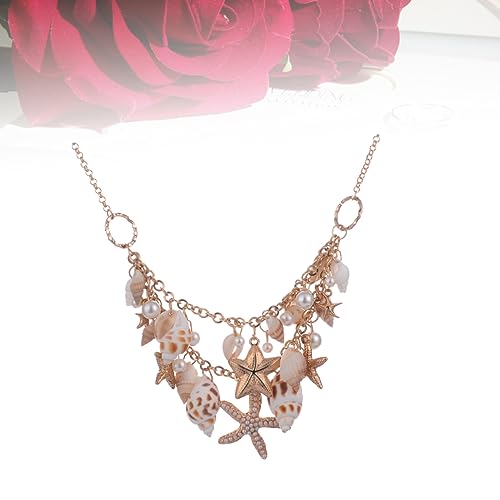 Collar de conchas boho y pulsera sirena para niñas pack 3 piezas 4