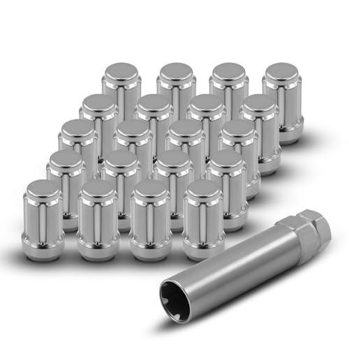 Image of Titanium Spline Lug Nuts M12x1.5-20pc Ultra Lightweight Closed End Wheel Nuts | High-Strength & Corrosion-Resistant Titanium Alloy | Includes 1 Socket Key | Nature Color for Customization