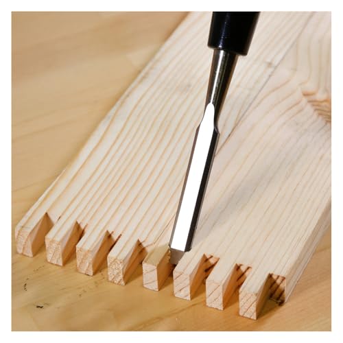 Image of GreatNeck 1 /4 in Wood Chisel for Carpentry and Joinery, 5 Inch Blade, High Carbon Steel, Steel Cap Acetate Handle, Made in USA Woodworking Tools